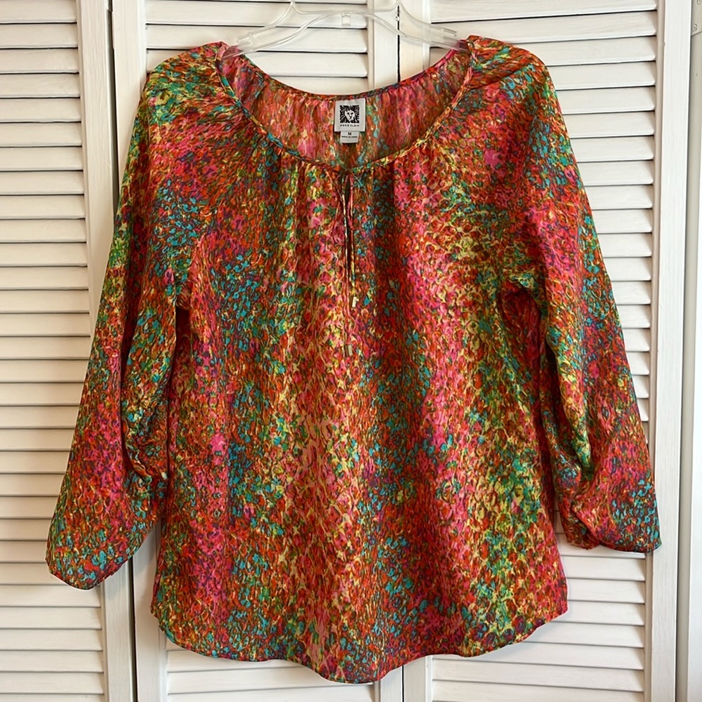 Anne Klein Med multi-color blouse